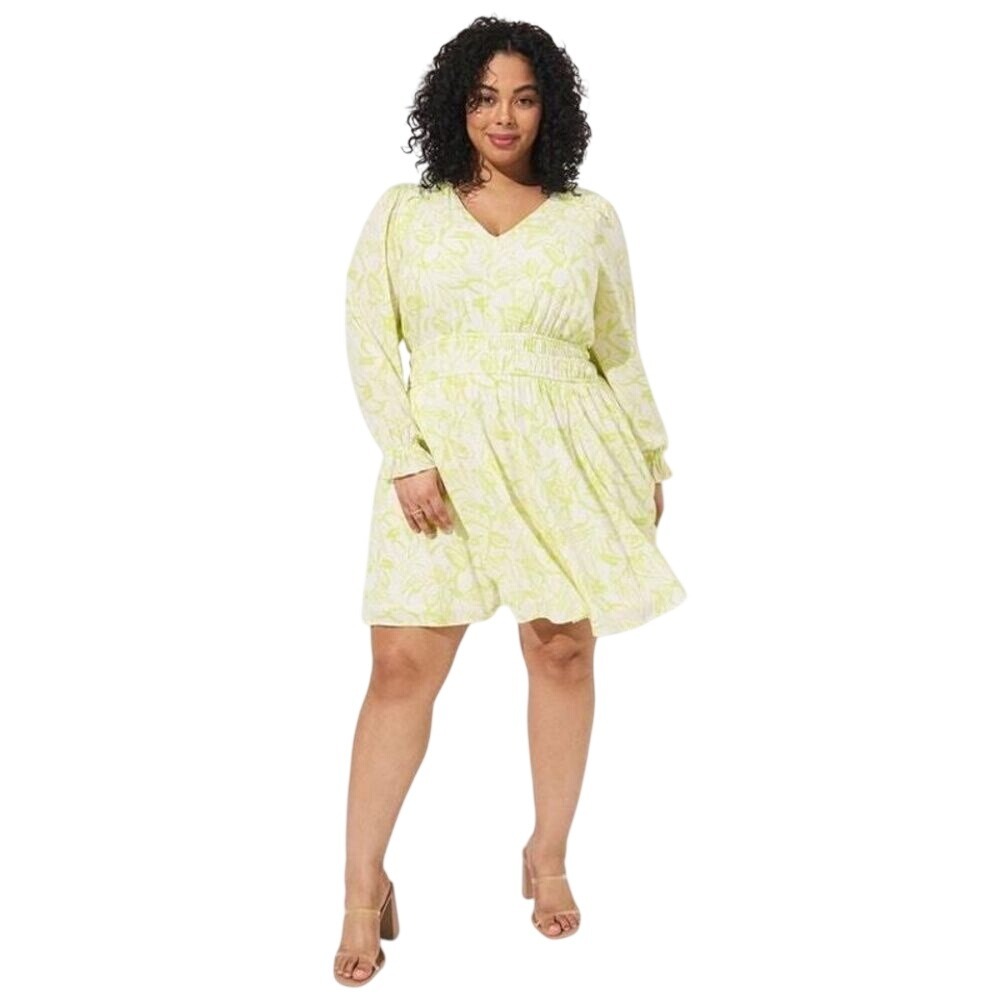 Torrid Mini Wash Gauze Wide Waist Skater Dress with Pockets Size 00 (10)